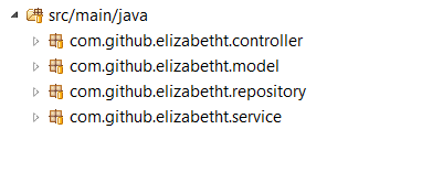 Spring Hibernate Package Layout