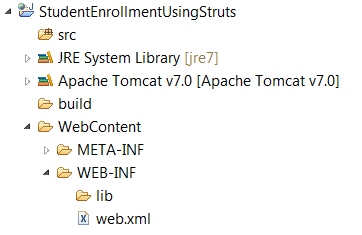 Struts Dynamic Web Project Layout